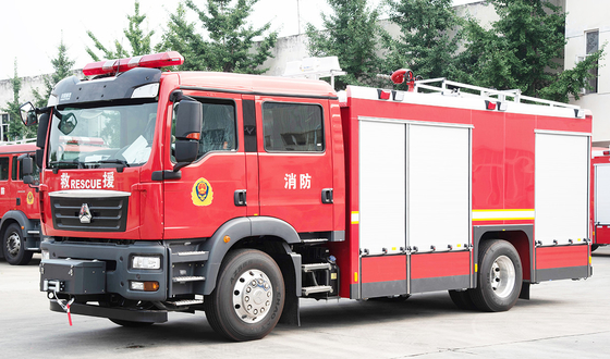 Sinotruk Sitrak 5.5T Sistema de espuma de aire comprimido Camión de bomberos Vehículo especializado China Manufacturer