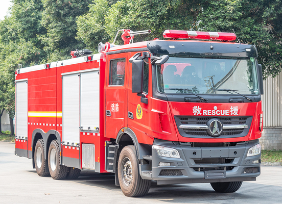 Beiben 12T Seco Polvo Químico Espuma Camión de Combate de Incendios Vehículo Especializado China Fábrica