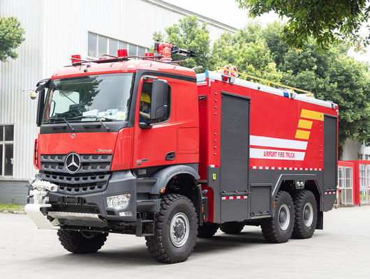 Benz 6x6 ARFF Aeropuerto camión de bomberos Vehículo especializado Precio Aeropuerto de accidente licitación China Fábrica