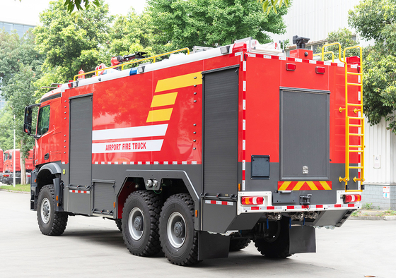 Benz 6x6 ARFF Aeropuerto camión de bomberos Vehículo especializado Precio Aeropuerto de accidente licitación China Fábrica