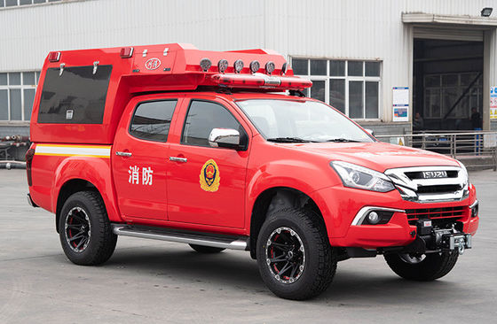 coche de bomberos de la recogida de 4x4 ISUZU pequeño y vehículo rápido de la intervención