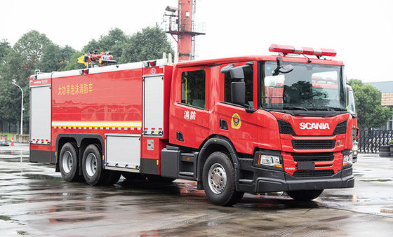 coche de bomberos resistente de 16T SCANIA con la bomba doble de la cabina y de agua