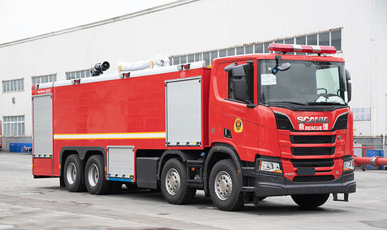 25 toneladas de coche de bomberos resistente de SCANIA con la bomba de agua 10000L/min.