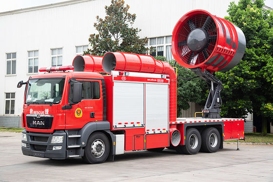 Camión especial de la lucha contra el fuego del extractor del humo del HOMBRE de Alemania con el tanque de agua